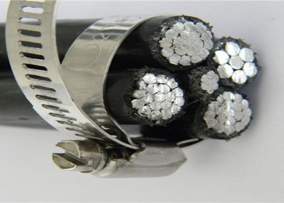 Baja tensión BS 6622 chaqueta de PVC del cable de transmisión de ABC de 5 bases